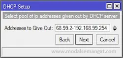 Setting MikroTik Sebagai DHCP Server Step 5
