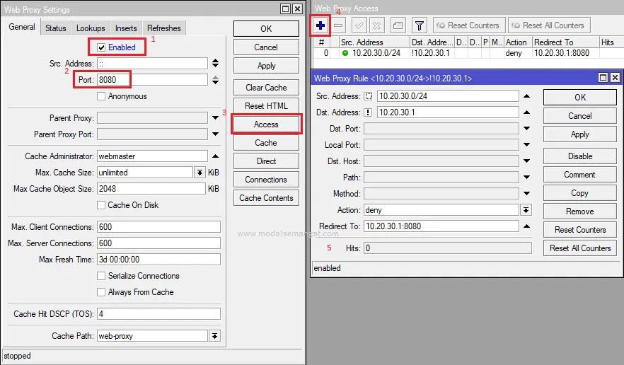 Web Proxy PPPoE Isolir Mikrotik