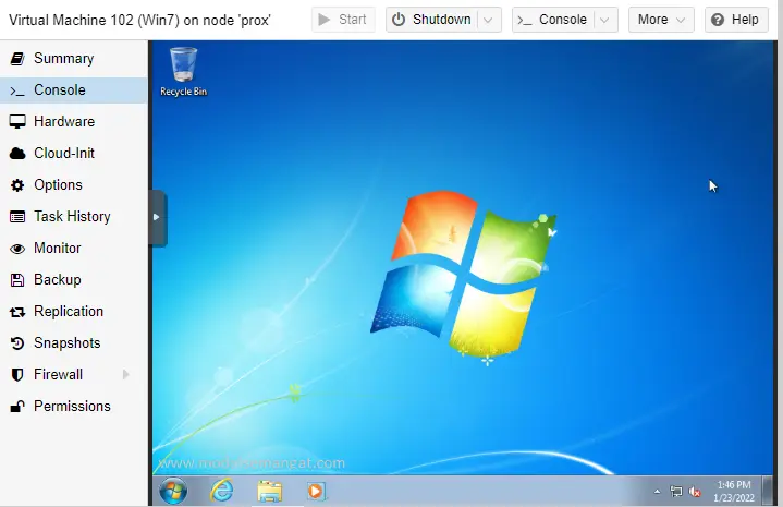 Install Windows 7 di Proxmox
