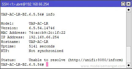 Unifi Info Command via SSH