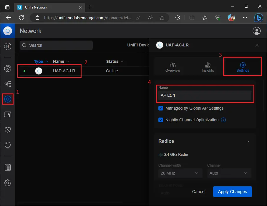 Rename Device Name Unifi AP Rename Device Name Unifi AP