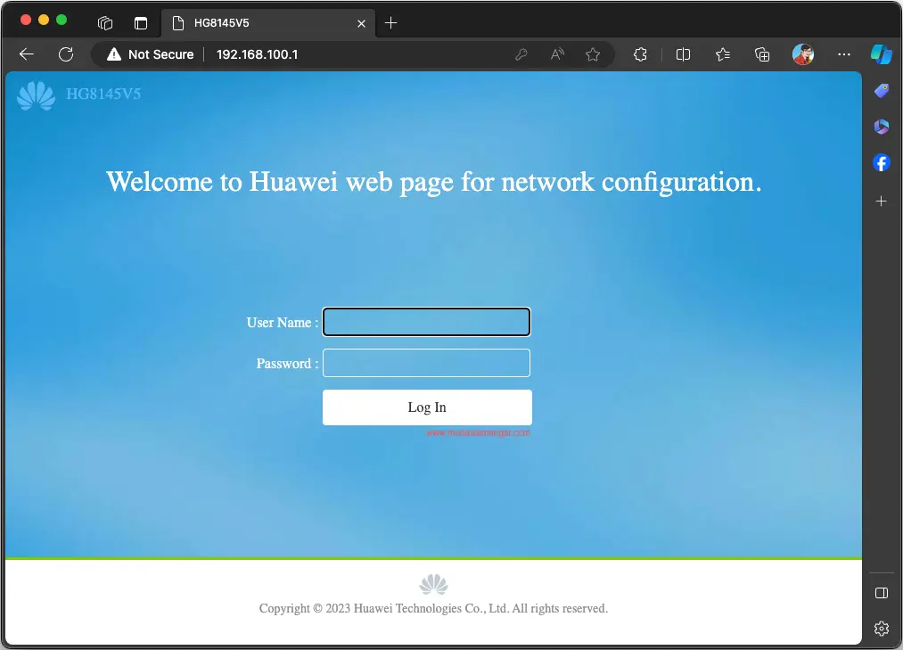 Login Super Admin Huawei HG8145V5 Login Super Admin Huawei HG8145V5