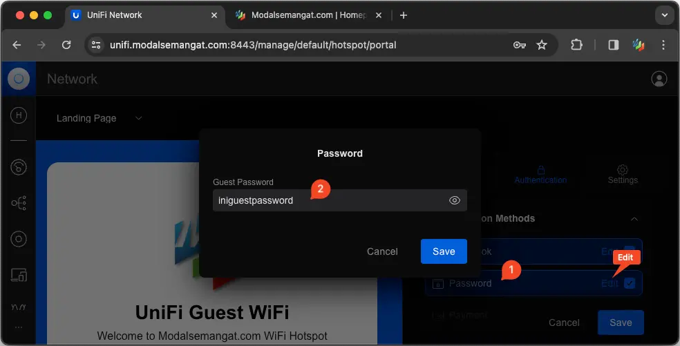 Single Password Hotspot Portal UniFi Single Password Hotspot Portal UniFi