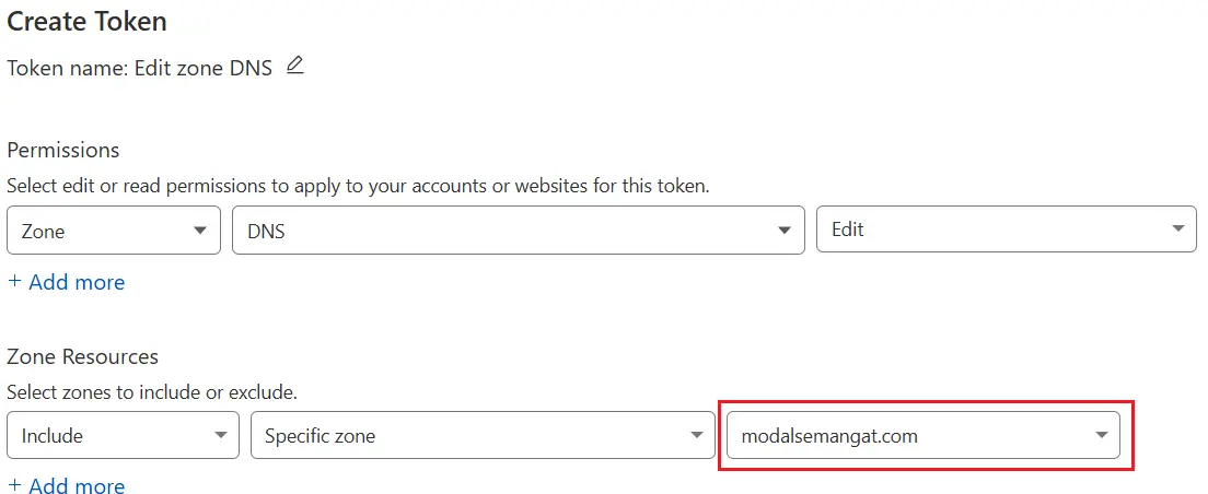 Cara Mendapatkan DNS API Token Cloudflare 4 Edit Zone DNS API Token Cloudflare