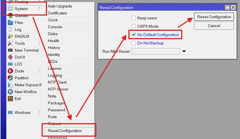 Cara Reset Konfigurasi Mikrotik Cara Reset Konfigurasi Mikrotik